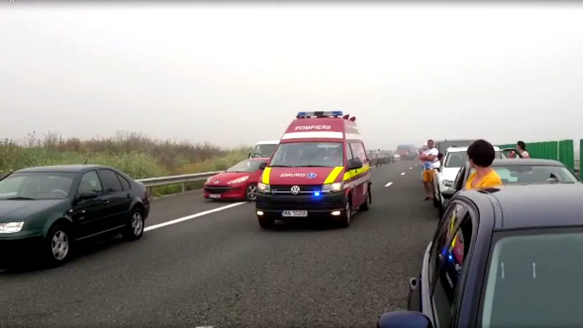 Autostrada A3, blocată după un carambol cu 7 mașini din cauza unei greșeli banale. Foarte mulți șoferi fac asta
