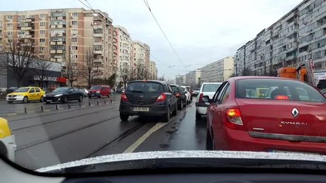 Capcană pentru şoferi, în centrul Bucureştiului - VIDEO