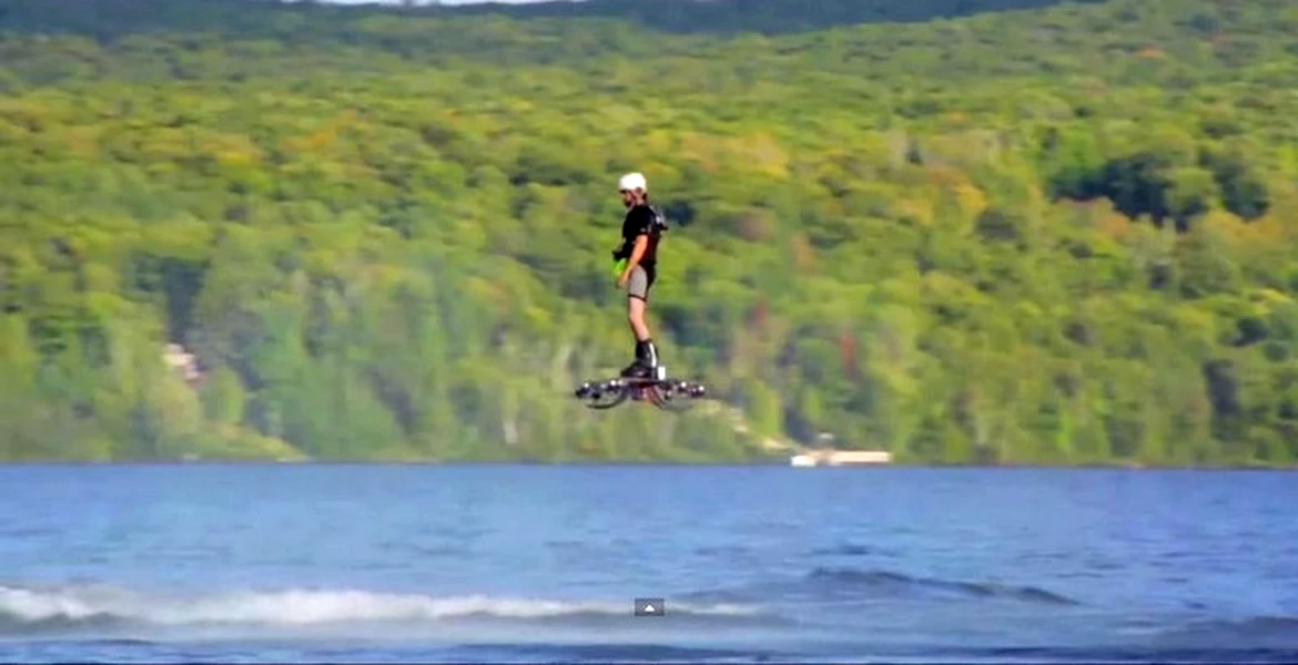 Un inventator român i-a fermecat pe canadieni: record mondial de zbor cu hoverboard!