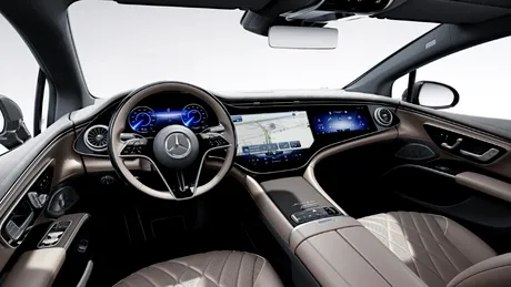 Mercedes-Benz EQS primește un pachet Manufaktur: tapițerie specială la interior și culori noi