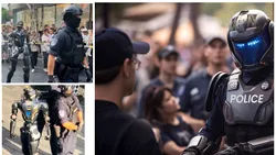 Primii roboți de poliție umanoizi au ieșit să patruleze pe străzile din China. Reacția oamenilor când i-au văzut