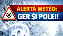 ANM: Vreme geroasă în România: Ger, polei și precipitații mixte până pe la începutul săptămânii viitoare. Vreme deosebit de rece și ger în București