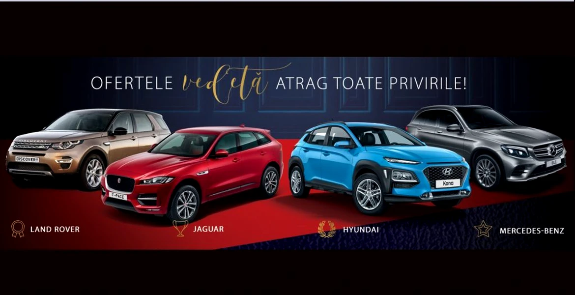 Tiriac Leasing a pregătit oferte speciale pentru mărcile: Hyundai, Land Rover și Jaguar