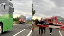 Un autobuz cu pasageri a rămas blocat pe calea ferată la Brașov. Gestul salvator al șoferului: „A procedat corect”. A rămas, însă, fără permis
