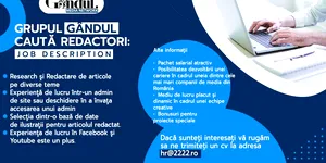 Grupul Gândul caută redactori