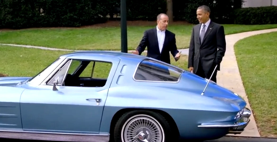 VIDEO. Barack Obama şi Jerry Seinfeld, la plimbare cu un Corvette Stingray din 1963