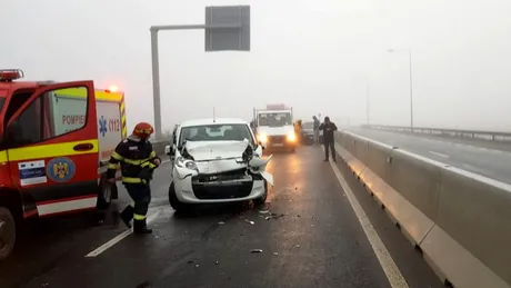 23 de mașini avariate în trei accidente în apropiere de Brașov