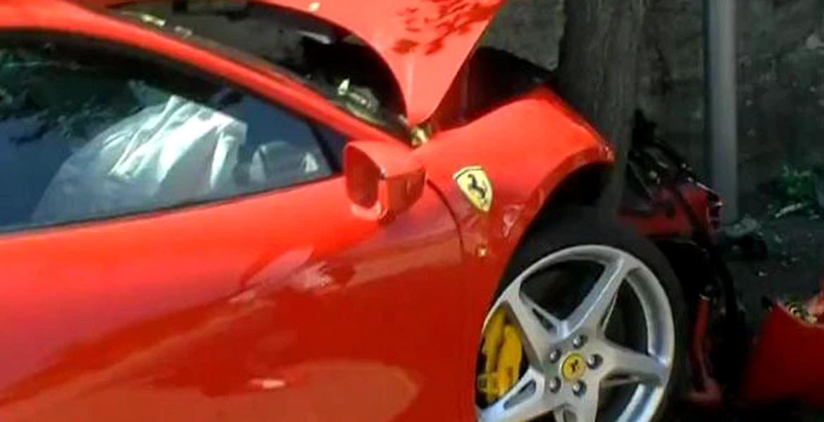 Accident rapid cu Ferrari 458 Italia