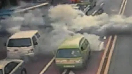 Accident în Seoul: explozia unui autobuz cu gaz metan