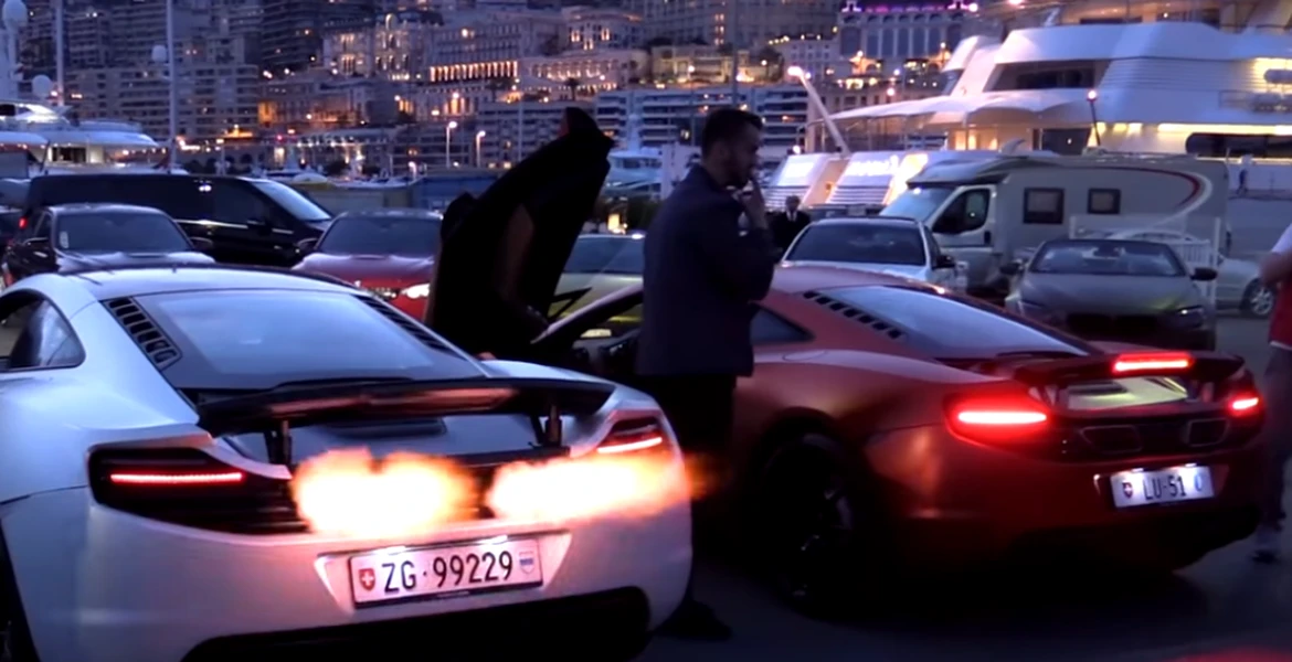 Aroganţă de pantelimonist la Monaco. Ce fac doi şmecheri cu McLaren-urile lor?
