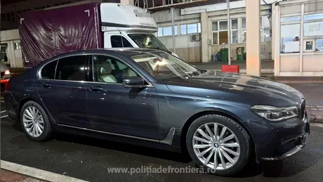 Un român a încercat să scoată din țară un BMW Seria 7. Motivul pentru care polițiștii i-au confiscat mașina