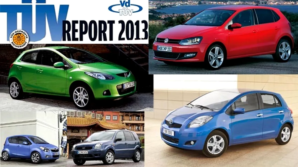 Clasamentul TÜV Report 2013 pentru maşinile second hand de clasă mică din Germania
