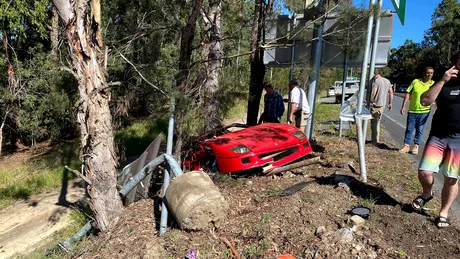 A luat un Ferrari la test. Mașina este acum daună totală