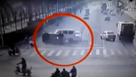 VIDEO. Cel mai ciudat accident a avut loc în China