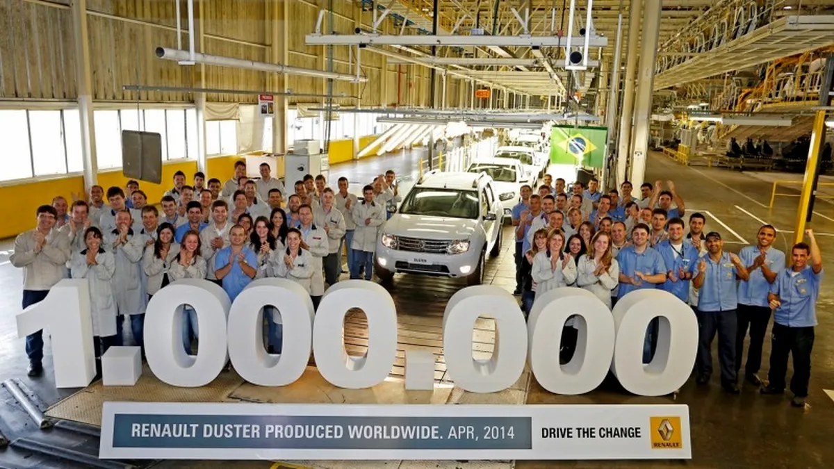 Succes imens pentru Dacia Duster în lume: 1 milion de exemplare produse