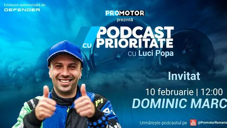 „Podcast cu Prioritate” #63 by ProMotor. Dominic Marcu - de la schi la volanul unei Tesla de curse
