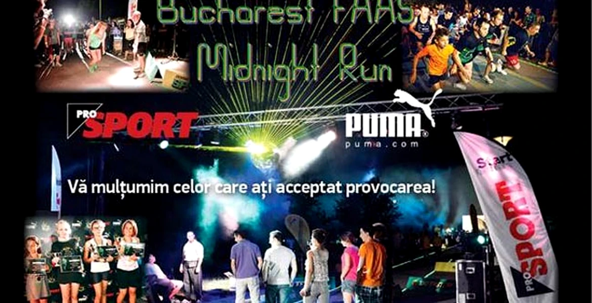 ProSport şi PUMA au organizat vineri, 3 august, în premieră, Bucharest FAAS Midnight Run