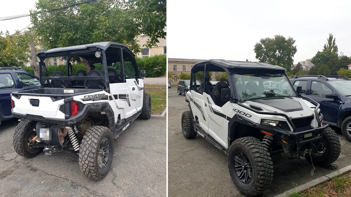 ATV în valoare de 90.000 lei, furat din Norvegia, descoperit de polițiștii români - FOTO