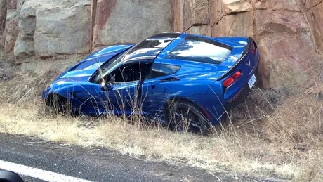 Primul accident cu noul Chevrolet Corvette Stingray 2013