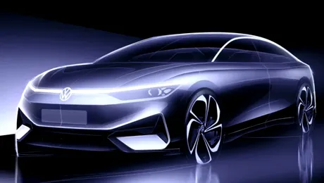 Conceptul viitorului sedan electric Volkswagen ID.Aero a fost dezvăluit într-o schiță de design