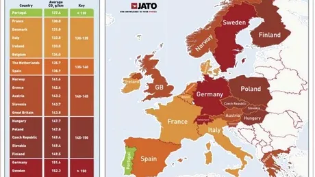 Topul ţărilor europene cu cele mai puţine emisii de CO2