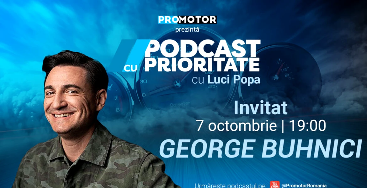 Episodul 17 din „Podcast cu Prioritate” apare sâmbătă, 7 octombrie, ora 19:00. Invitat: George Buhnici