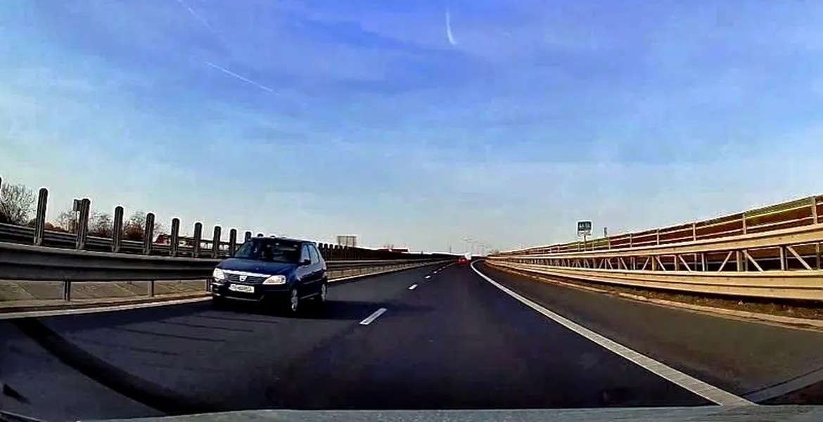 VIDEO – Încă un șofer surprins conducând pe contrasens pe A1!