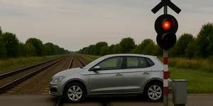 2025: Semnal roșu intermitent la trecerea peste calea ferată. Ai voie să treci dacă nu vine trenul?