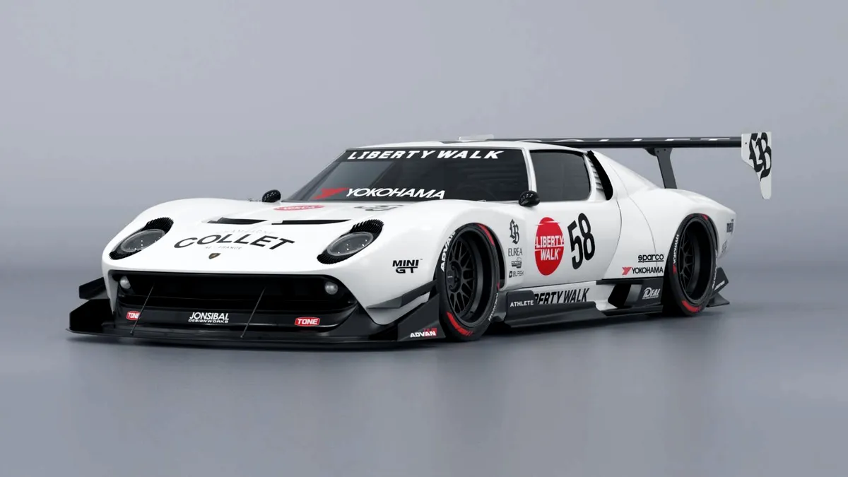 Liberty Walk transformă Lamborghini Miura într-o bestie widebody. Mașina va debuta la Salonul Auto de la Tokyo