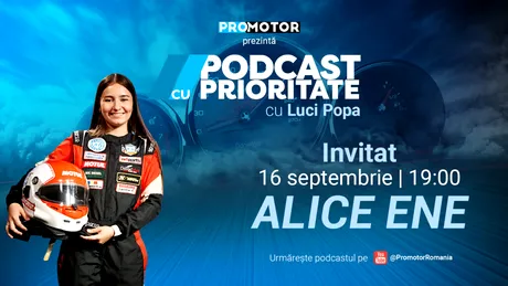 „Podcast cu Prioritate”, ep. 16, apare sâmbătă, 16 septembrie. Invitată: Alice Ene