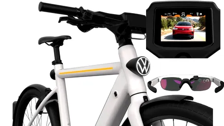 Volkswagen lansează o bicicletă electrică dotată cu radar și cameră video de spate care costă aproape cât o mașină
