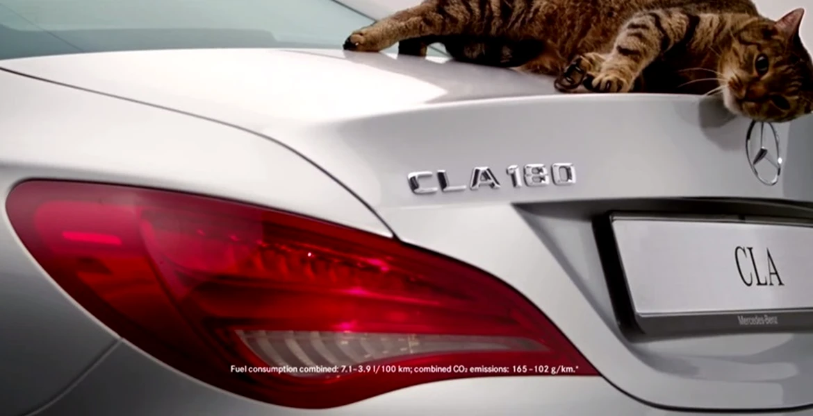 VIDEO: CLA e cea mai aerodinamică maşină din lume. Pisicile (dez)aprobă