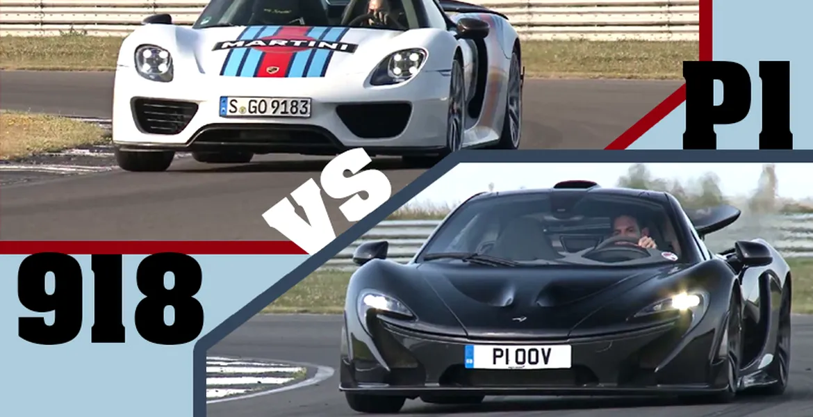 VIDEO: Porsche 918 Spyder se duelează cu McLaren P1 pe circuit