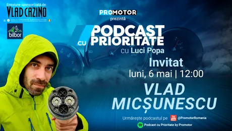 Luni, 6 mai, Vlad Micșunescu revine la „Podcast cu Prioritate” #43