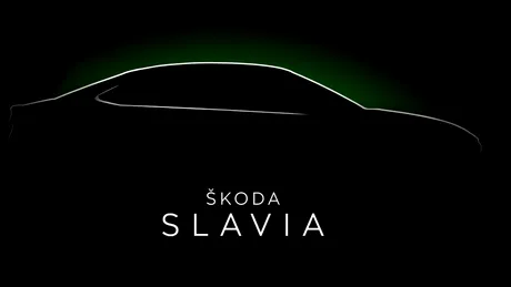 Skoda a lansat prima fotografie oficială cu viitorul model sedan Slavia