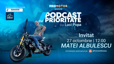 Matei Albulescu, invitat la ProMotor în „Podcast cu Prioritate” #84. Cum a făcut trecerea de la poziția de director la Porsche la cea de instructor moto