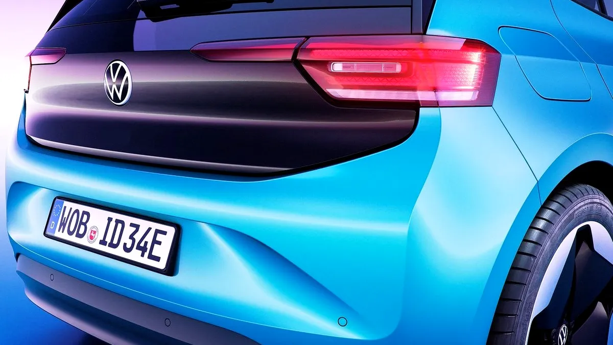 Volkswagen a publicat o schiță de design cu viitorul model Aero B, alternativa electrică a lui Passat