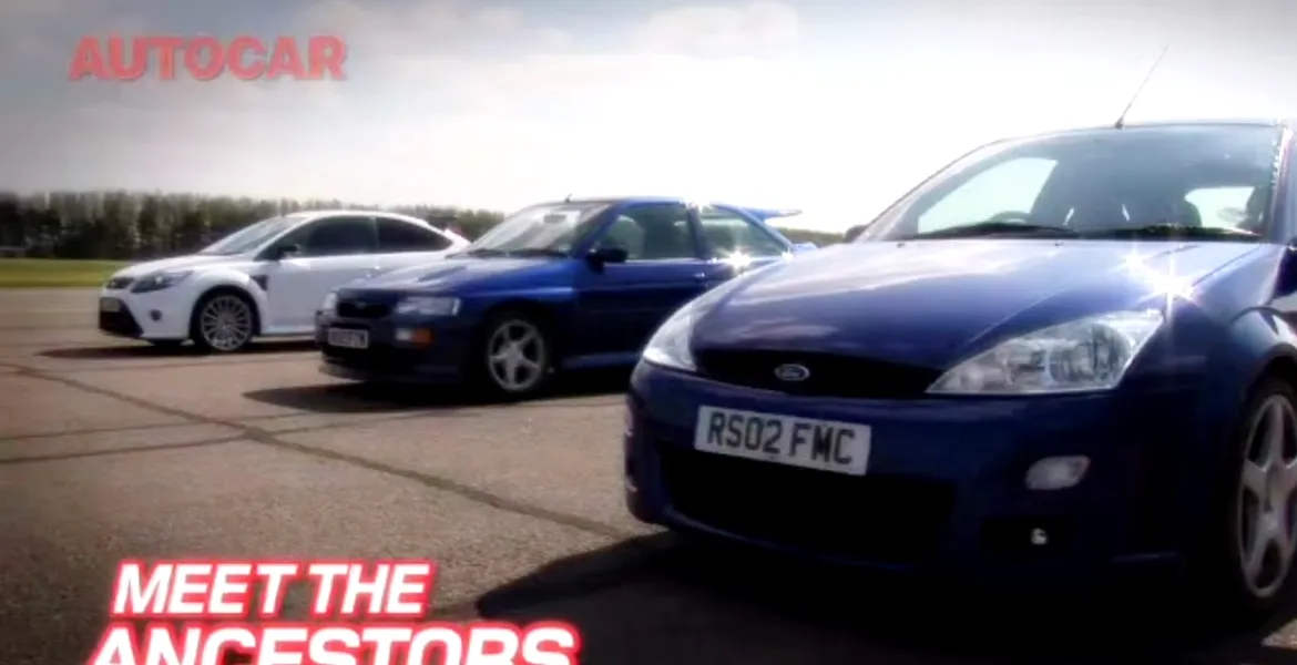 Plimbare cu Ford Focus RS Mk I, Mk II şi Escort RS