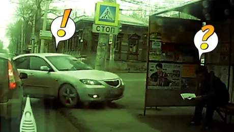 VIDEO: Cum să faci praf o staţie de autobuz, pe stil rusesc