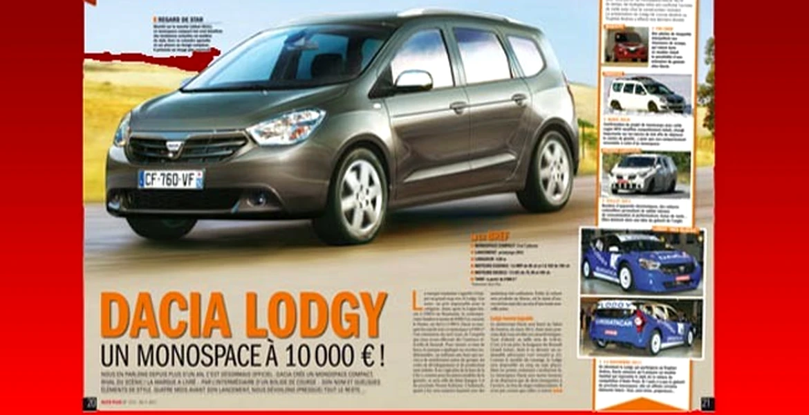 Preţul noii Dacia Lodgy va fi mai mic de 10.000 euro