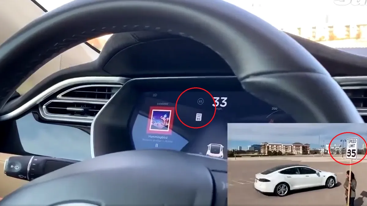 Cum pot fi păcălite mașinile Tesla de o bucată de bandă izolatoare - VIDEO