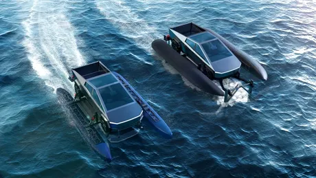 Un antreprenor vrea să transforme Tesla Cybertruck într-un catamaran