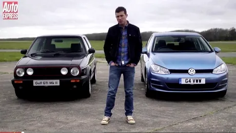 Video: liniuţă cu VW Golf 2 GTI şi VW Golf 7 2.0 TDI