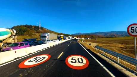 Șoferii sunt revoltați: După lărgirea DN7 la patru benzi apar limite de viteză de 50 km/h