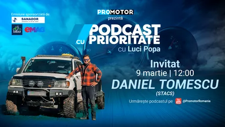 Daniel Tomescu (STACS) invitat la „Podcast cu Prioritate” #93 by ProMotor. Despre Nissan Silvia, BMW E46, drift, off road și proiecte în 2026