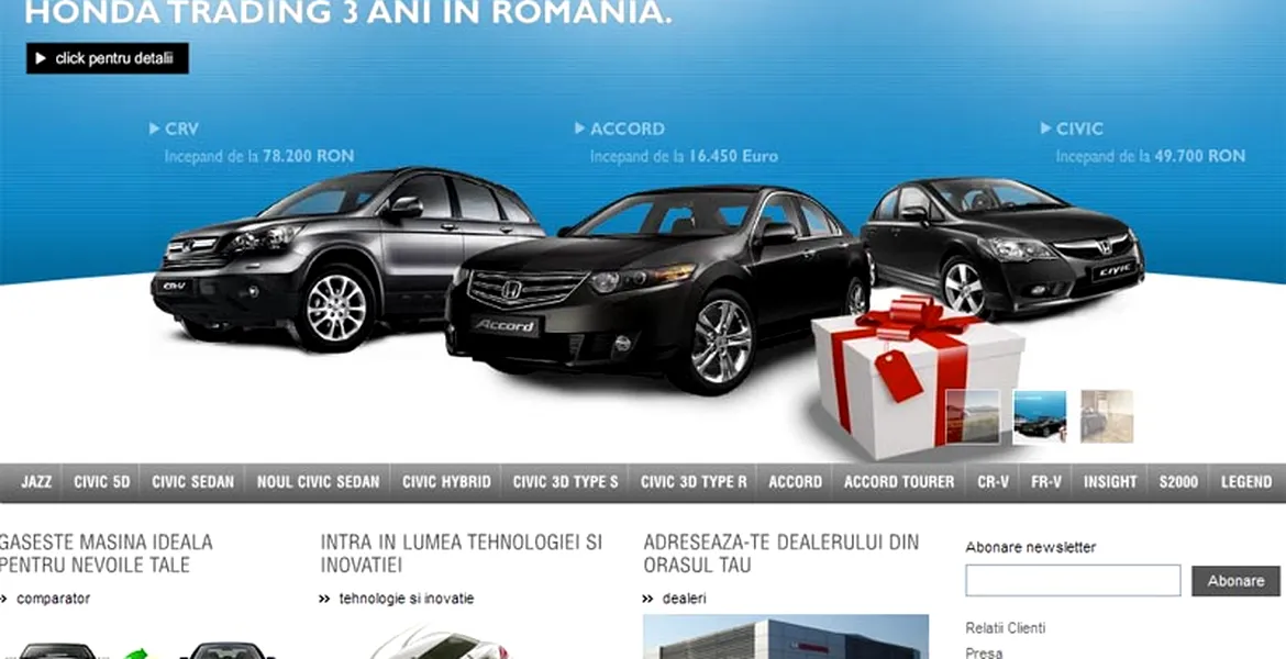 Honda Trading România – noul website