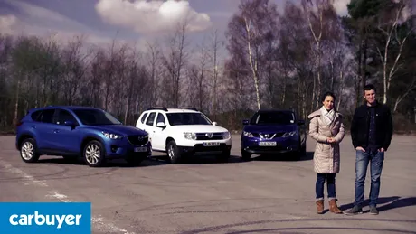 Britanicii compară Dacia Duster cu Mazda CX-5 şi noul Nissan Qashqai. VIDEO