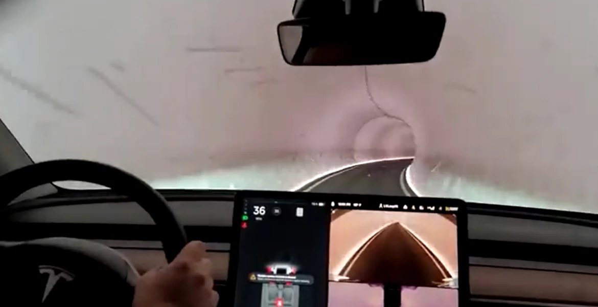 VIDEO. Ce a descoperit un pasager Tesla în tunelurile construite de o companie a lui Elon Musk