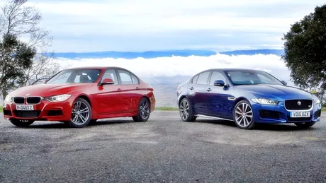 BMW 335i M Sport şi Jaguar XE S, faţă în faţă [VIDEO]