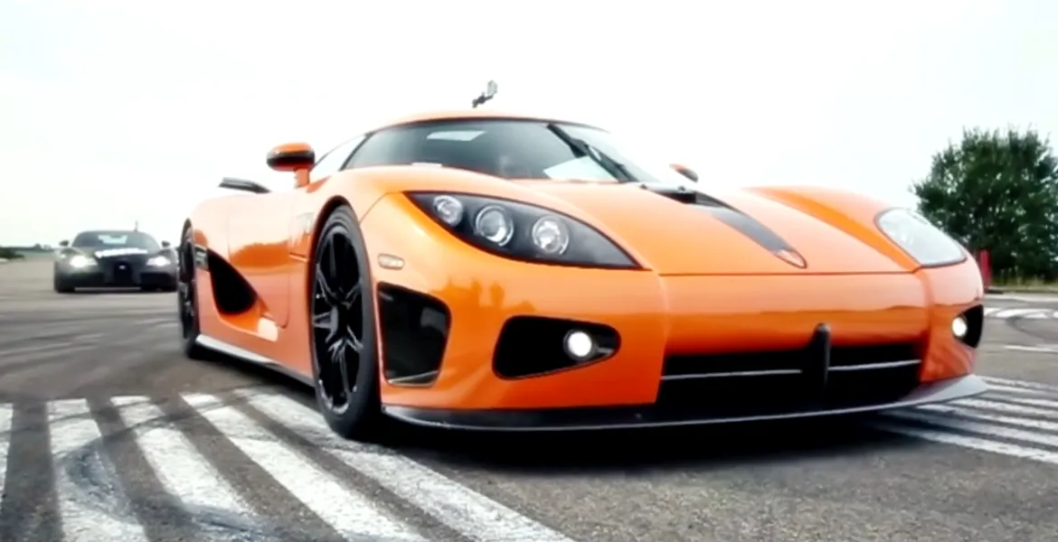 von Koenigsegg într-un Bugatti Veyron, întrecut de un Koenigsegg [VIDEO]